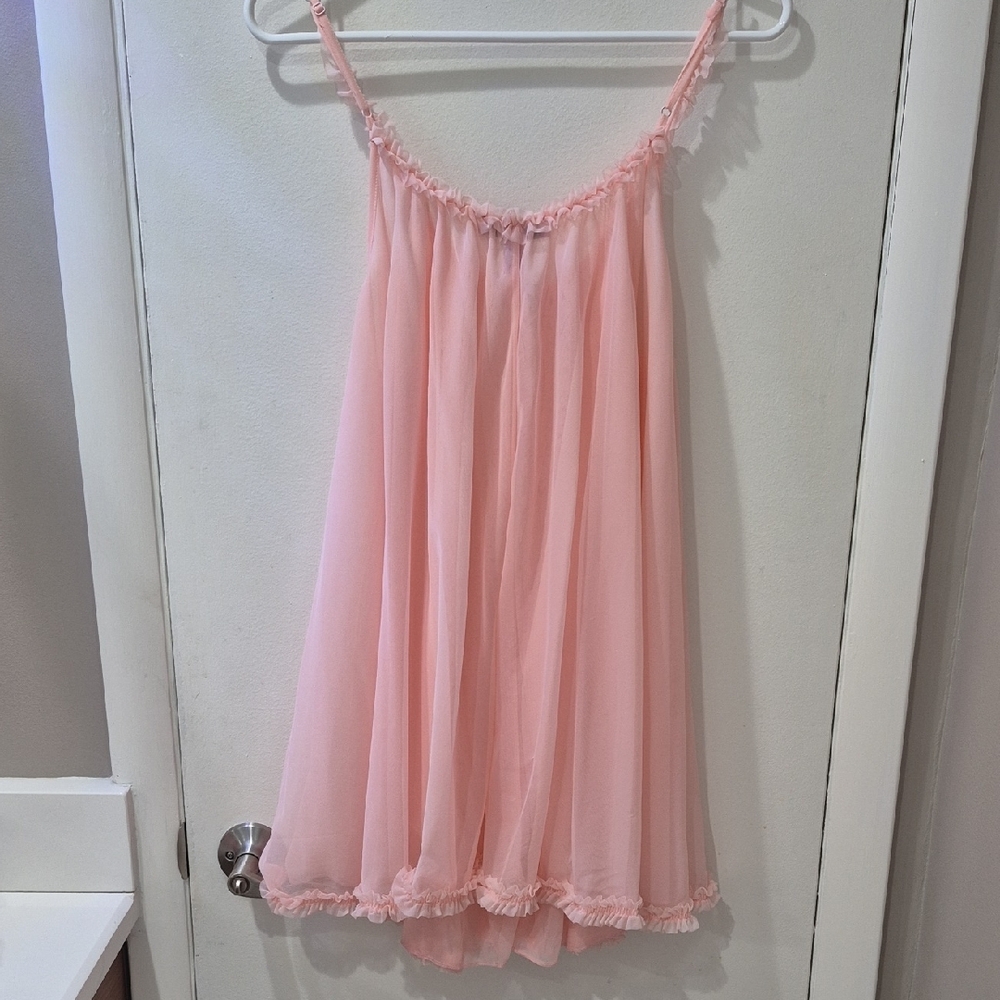 Betsey Johnson Pink Chemise with Black Accents - Picture 4 of 4